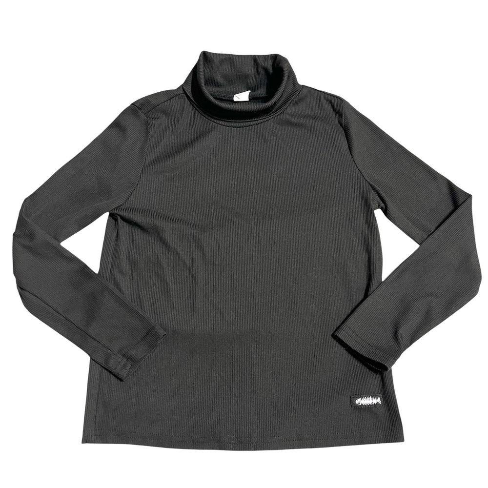 SHEIN Boys Black Ribbed Turtleneck Top size 9yrs old